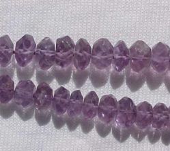 Amethyst Faceted Rondels, 5-6mm