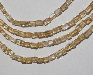 Golden Citrine Rough Bricklets, 4x7mm