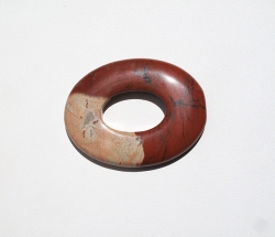 Red Pinto Jasper Oval Donut, 50x38mm