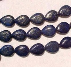 Enhanced Lapis Teardrops, 12x15mm