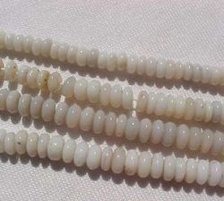 White Opal Graduated Rondels, 4-6mm