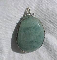 Jumbo Aquamarine Freeform Pendant 