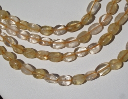 Frosty Citrine Ovals, 7x10mm