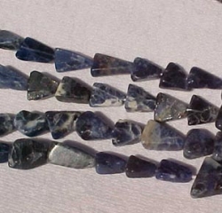 Sodalite Triangles, 9-12mm