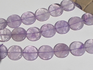 Lavender Amethyst Coins, 15mm