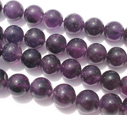 Dark Amethyst Rounds, 6-7mm