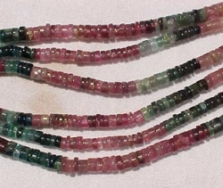 Pink & Green Tourmaline Heshi, 4.5-5mm