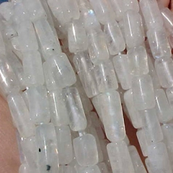 Rainbow Moonstone Tubes, 3-4mm