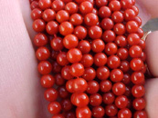 Red Coral Rounds, 2-2.5mm