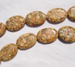 Mosaic Magnesite Goldenrod Ovals, 20x30mm