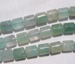 Frosty Green Fluorite Barrels, 8x10mm