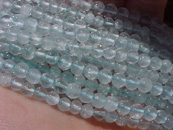 Light Blue Quartz Rounds, 3.5-4mm