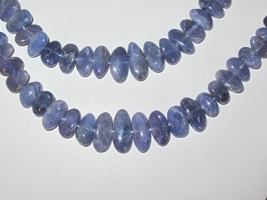 Tanzanite Polished Flat Pebbles, Graduated 9-19mm