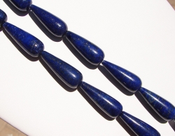 Enhanced Lapis Longdrill Teardrops, 30 x 10mm, each