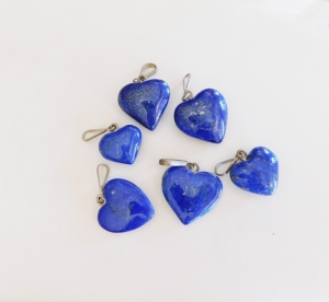 Lapis Heart Pendants