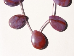 Purple Agate Briolette Pendant, 35x25mm, each