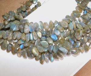 Labradorite Tumbled Flat Pebbles, 18-20mm