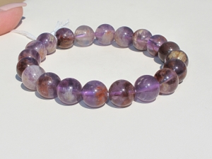 Super Seven Amethyst Quartz Stretch LG Bracelet, 10mm A Grade