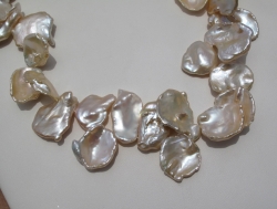 Grand Platinum Peachy Pink Top Drill Keshi Pearls, 18-20mm, 1 Piece