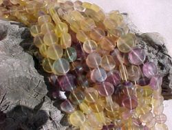 Rainbow Fluorite Coins, 8-9mm