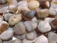 Dove Grey Chalcedony Tumbled Nuggets, 18-22mm