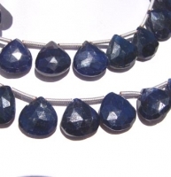 Blue Sapphire Briolettes, 11-12mm