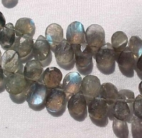 Labradorite Briolettes, 8-9mm