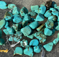 Kingman Blue Howlite Turquoise Nuggets, 24x18mm