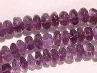 Amethyst Large Rondells, 9-15mm