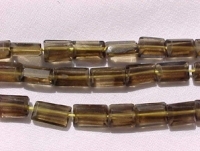Smoky Quartz Faceted Pillows, 8x5mm