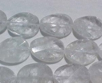 Crystal Quartz Faceted Twist Ovals, 18x25mm