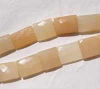 Pineapple Shaded Chalcedony Faceted Pillows, 14x18mm