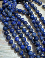 Afghan Natural Blue Lapis Round, 10mm 