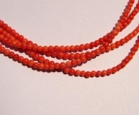 Dark Salmon Coral Rounds, 2.5-3mm