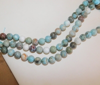 Larimar Polished Rounds, 10mm