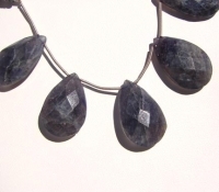 Iolite Faceted Briolettes, 28mm, each