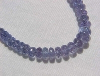 Tanzanite Faceted Rondels, Graduated