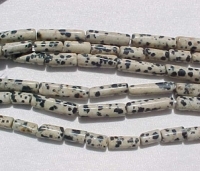 Dalmation Jasper Cylinders, 14x4mm