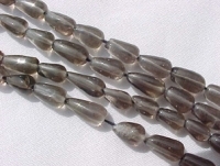 Smoky Quartz Long Drill Teardrops, 9x6mm