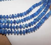 Blue Kyanite Faceted Rondels, 10mm