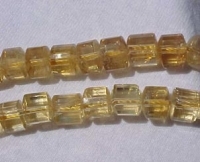 Faceted Curved Triangle Citrine, 9-10mm