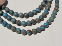 Turquoise Jasper Large Hole Rounds, 10mm