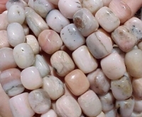 Pink Opal Tumbled Bricks, 16x13mm