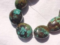 Blue/Green/Brown Turquoise Pebbles, 22-28mm