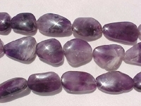 Amethyst Freeform Flat Pebbles, 25x18mm