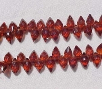 CZ Marquis Top Drill, 6x4mm, Red Garnet