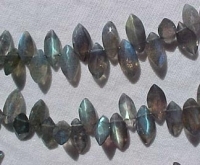 Labradorite Faceted Marquis Briolettes, 5x10mm