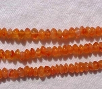 Orange Carnelian Rondels, 5-5.5mm