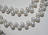 White Dancing Pearls, 9-9.5mm, 8" string