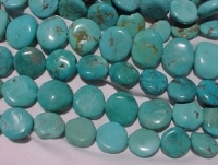 Sky Blue Turquoise Lg Disks, 10-13mm